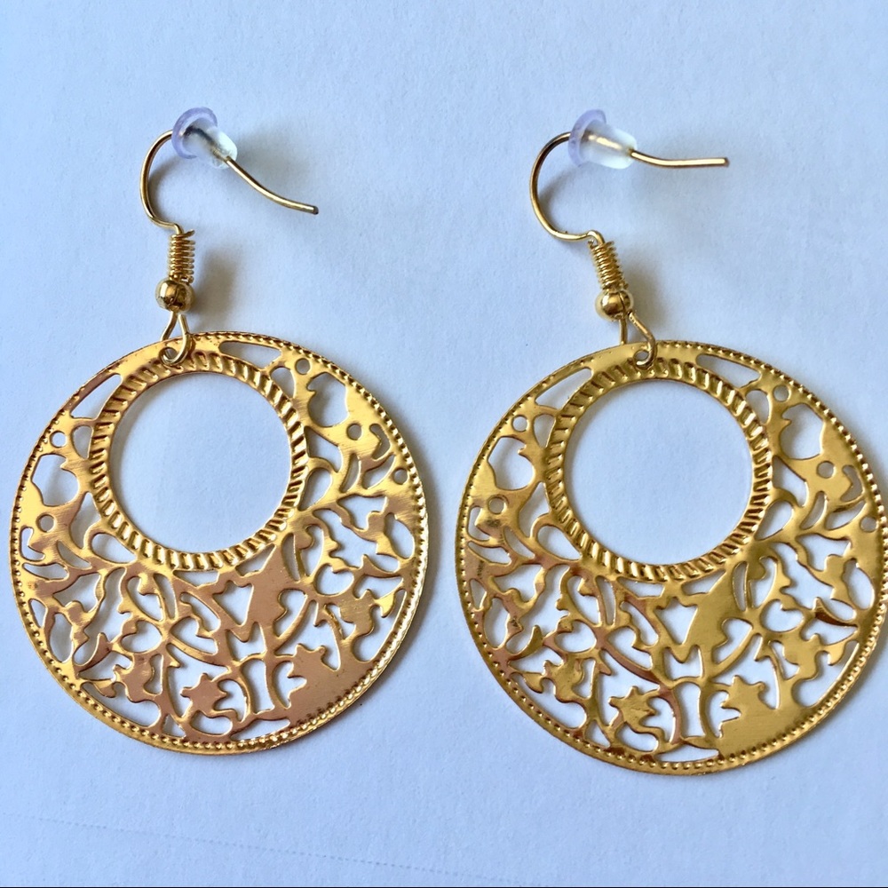 bohemian gold statement earrings 🖤 - Picture 4 of 4